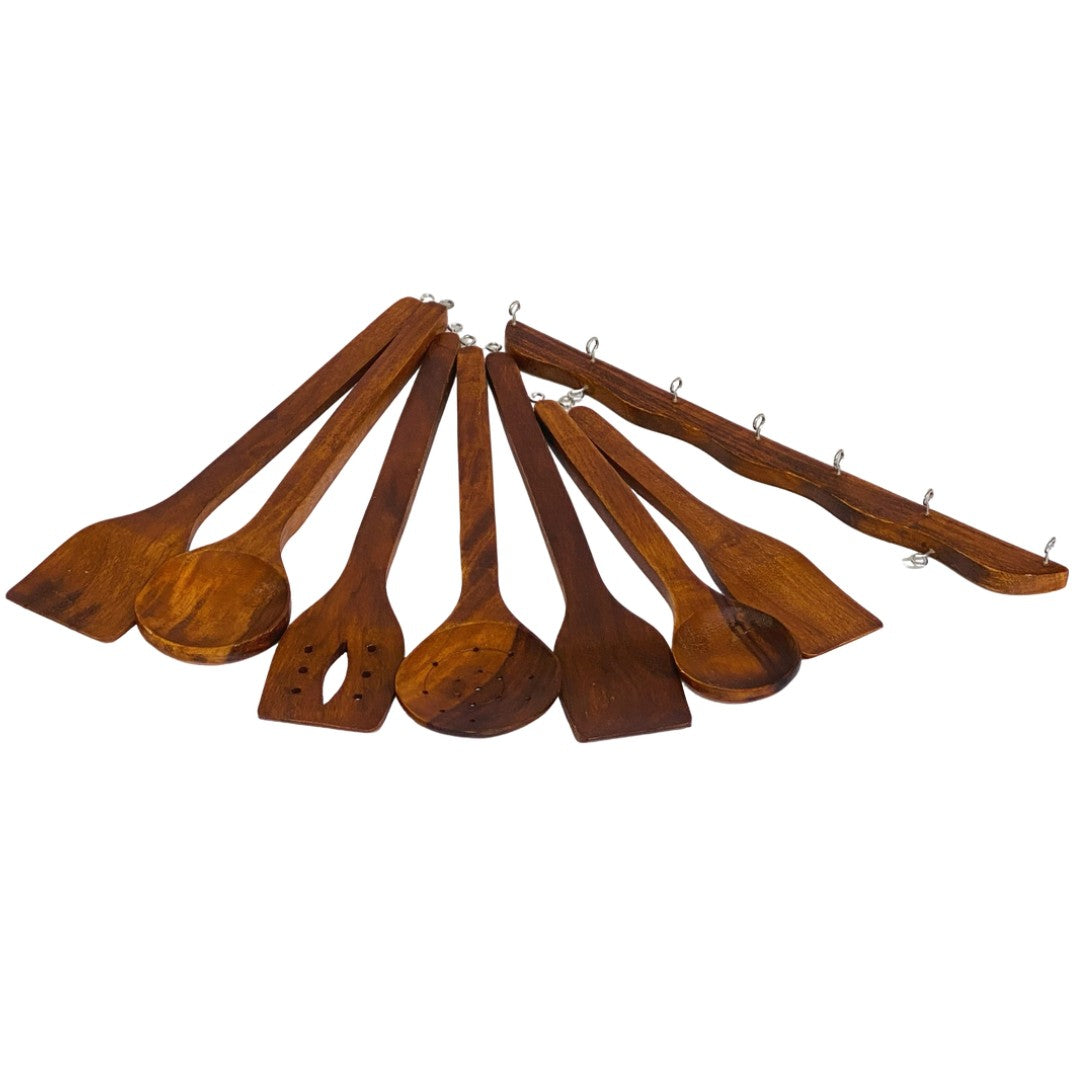 Premium wooden spoon set – elegant and durable cutlery for dining and serving.