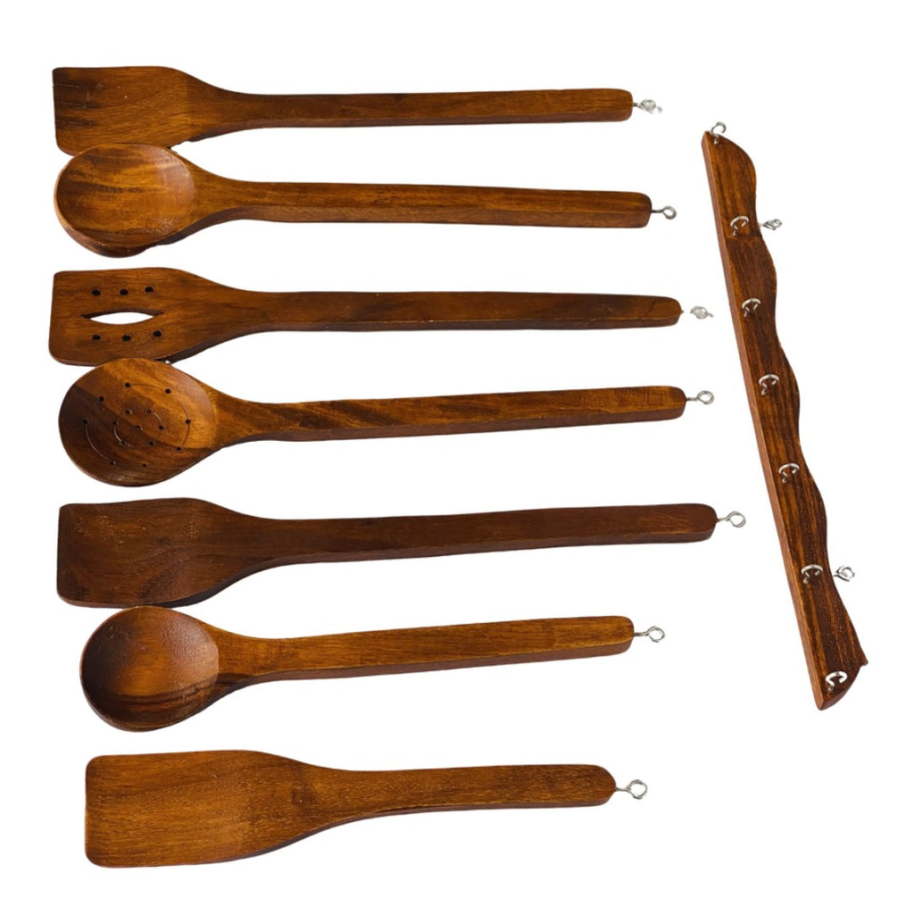 Premium wooden spoon set – elegant and durable cutlery for dining and serving.