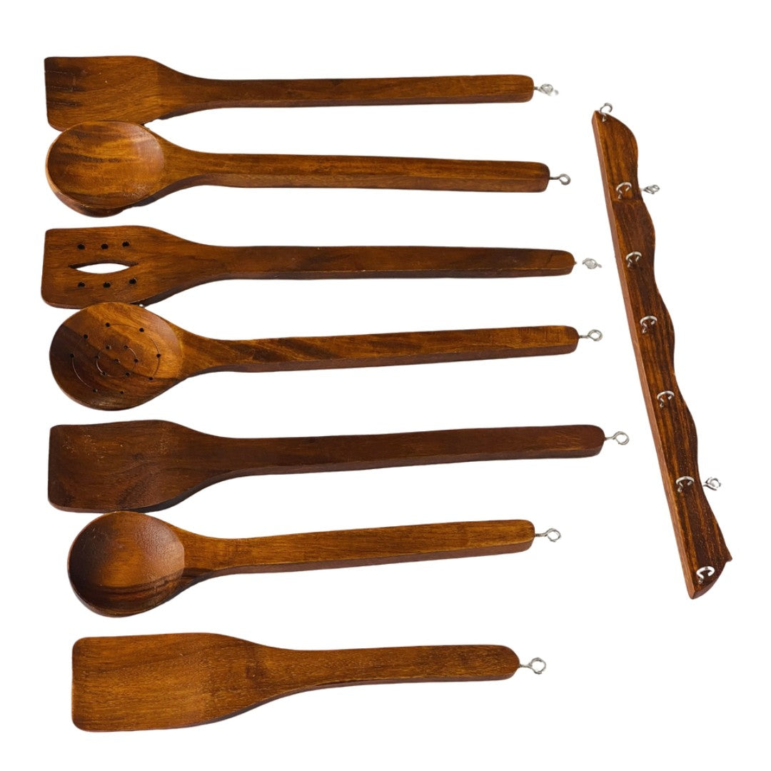 Premium wooden spoon set – elegant and durable cutlery for dining and serving.