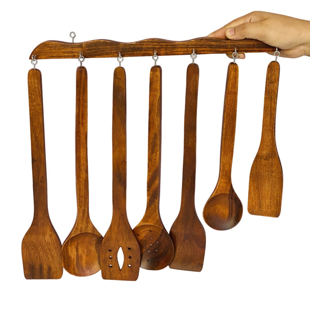 Premium wooden spoon set – elegant and durable cutlery for dining and serving.