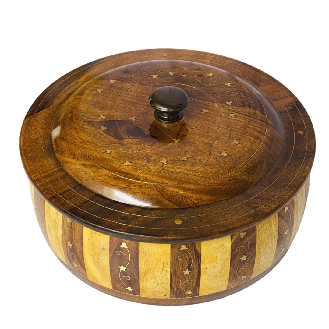 Premium brass contrast hotpot – elegant insulated server with stylish design.