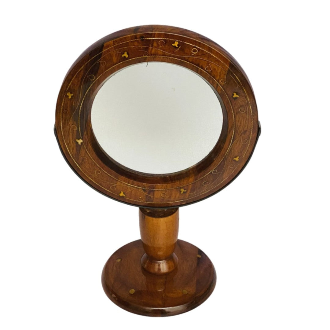 Elegant wooden table mirror – handcrafted decorative mirror for home decor.