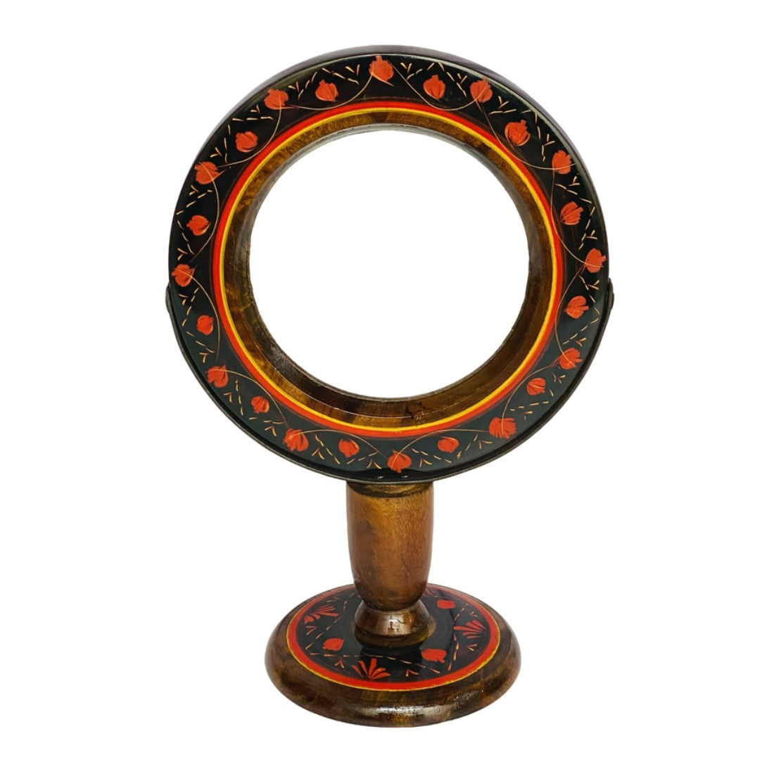 Elegant wooden table mirror – handcrafted decorative mirror for home decor.