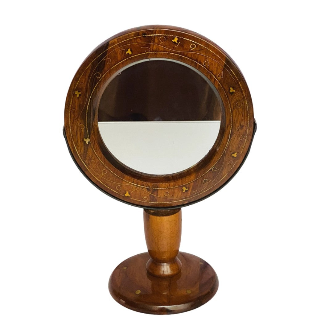 Elegant wooden table mirror – handcrafted decorative mirror for home decor.