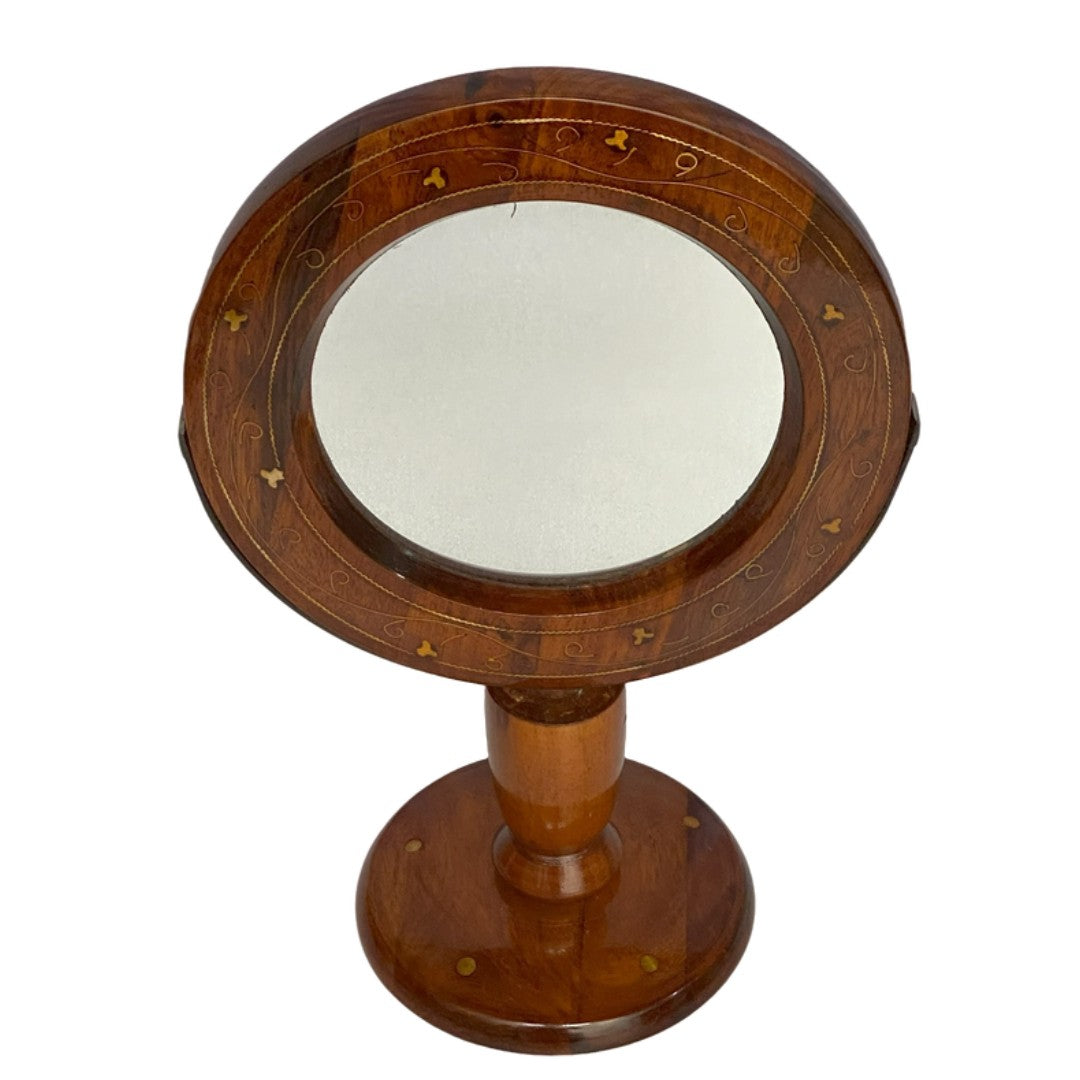 Elegant wooden table mirror – handcrafted decorative mirror for home decor.