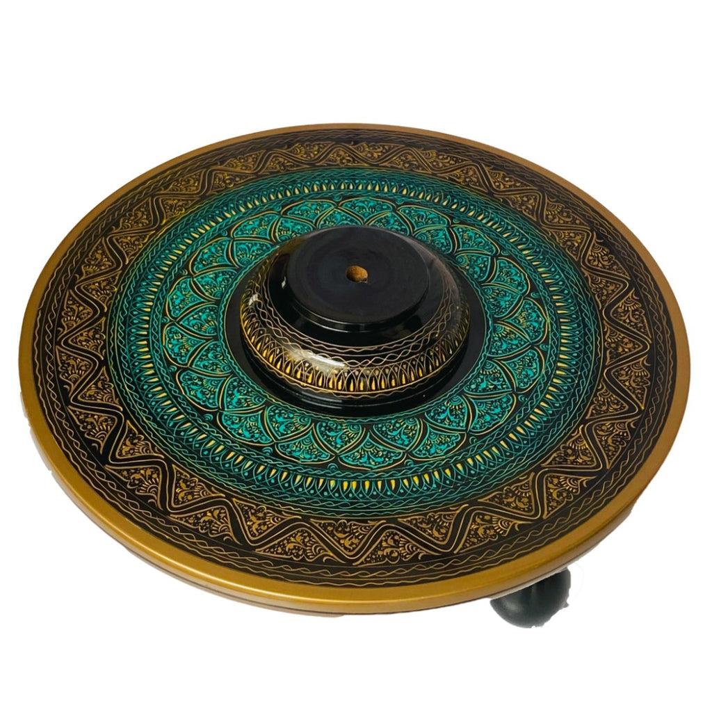 Handcrafted Naqshi wooden table – intricately carved traditional furniture piece.