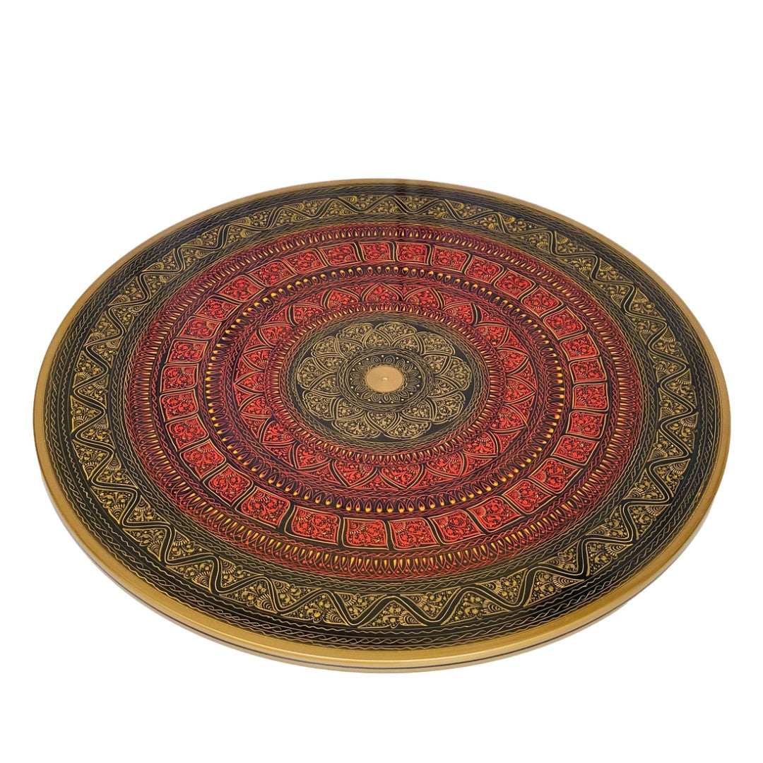 Handcrafted Naqshi wooden table with Umre Khayam design – elegant traditional furniture.