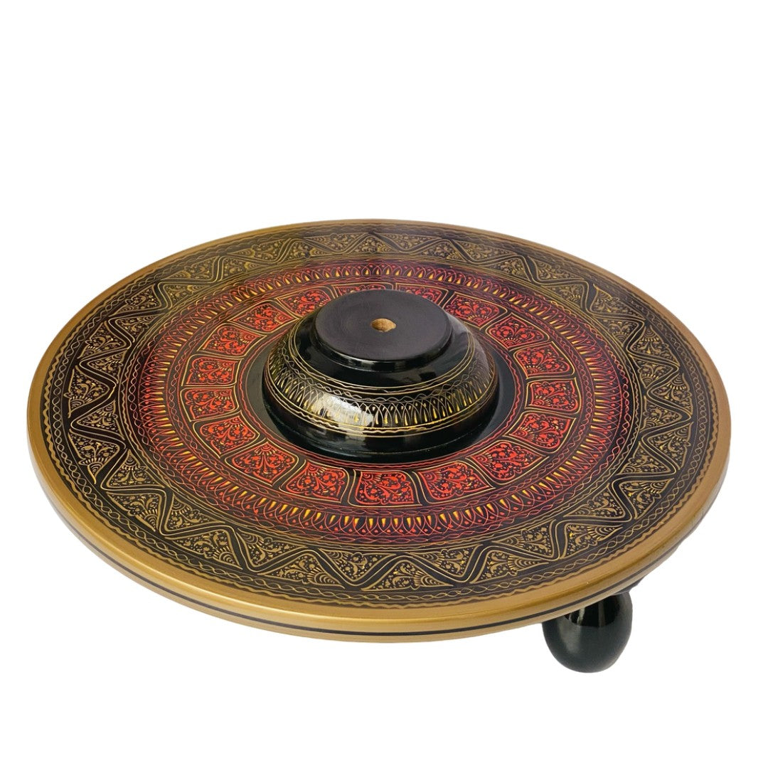 Handcrafted Naqshi wooden table with Umre Khayam design – elegant traditional furniture.