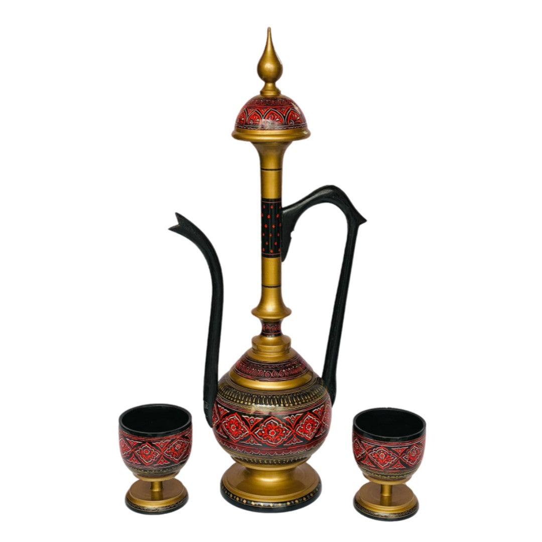 Handcrafted Naqshi wooden table with Umre Khayam design – elegant traditional furniture.