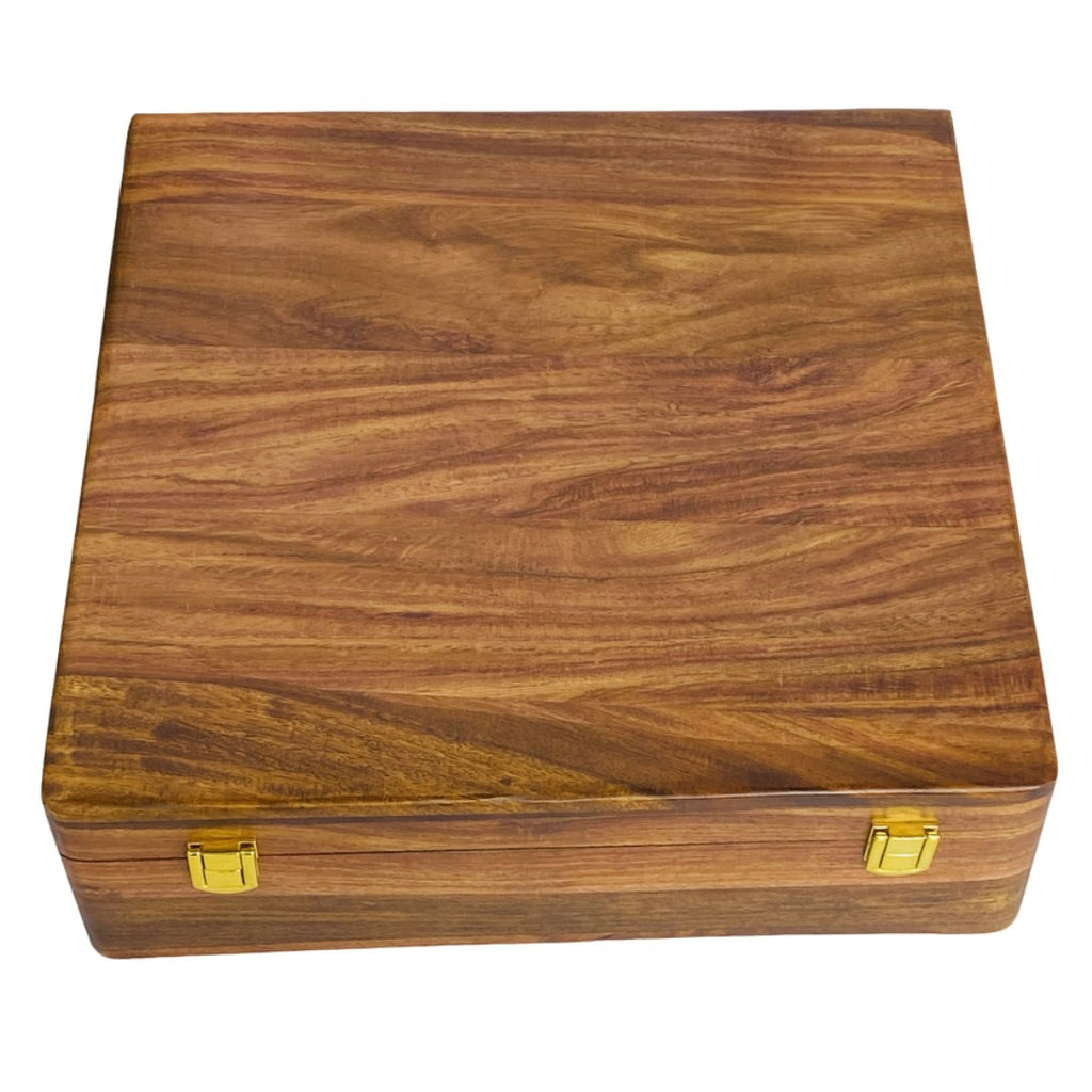 Luxury wooden watch box with polished wood top for 15 watches – premium organizer case.