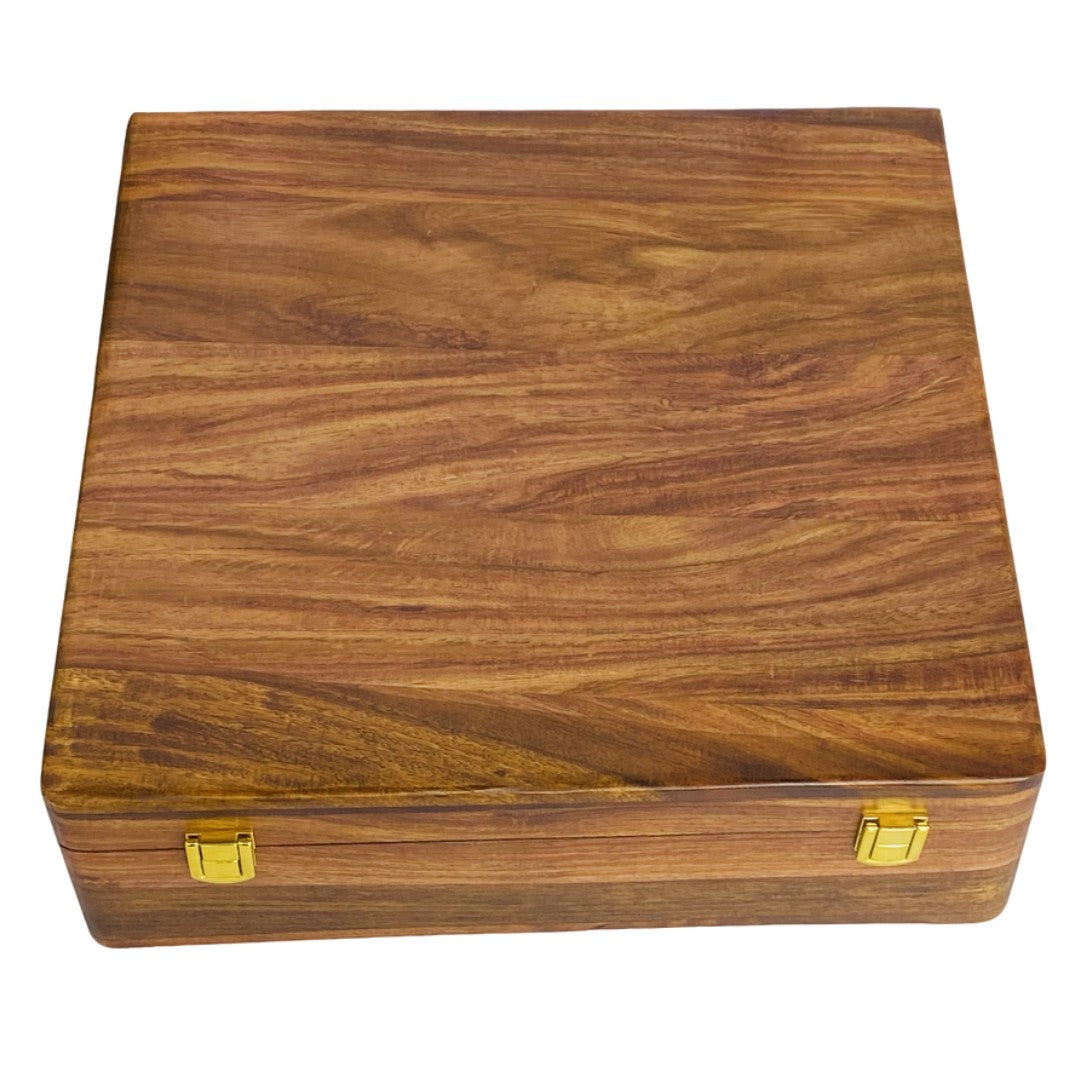 Luxury wooden watch box with polished wood top for 15 watches – premium organizer case.