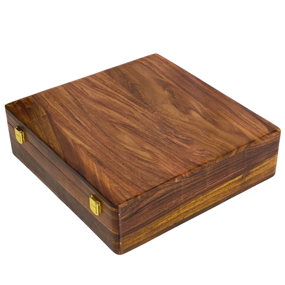 Luxury wooden watch box with polished wood top for 15 watches – premium organizer case.