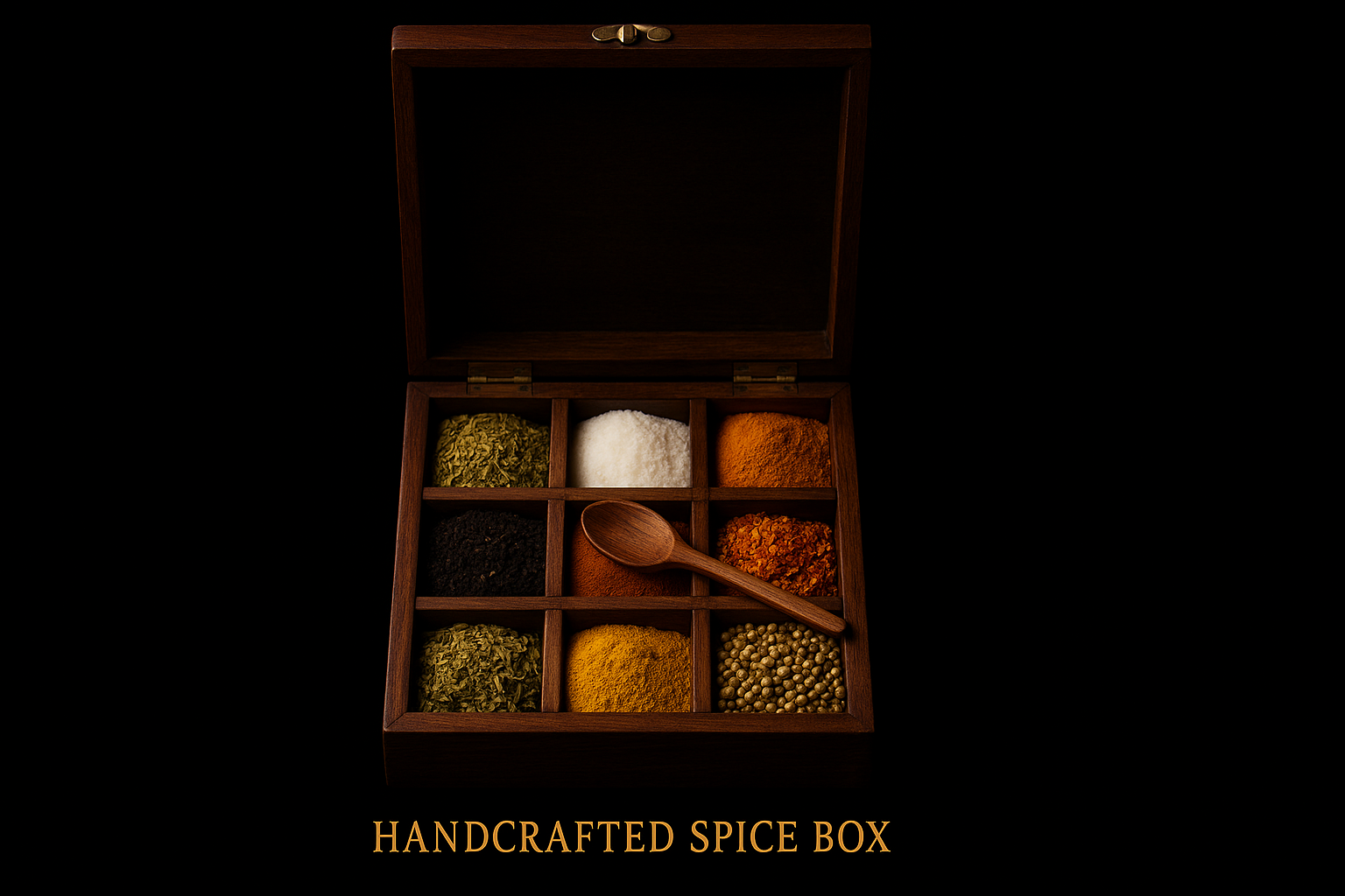 Handcrafted Spice Box Banner - Smaller Text