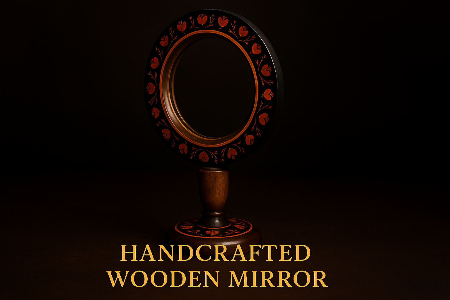 Handcrafted Wooden Mirror Banner