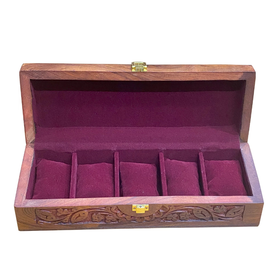 Box For 5 Watches(Wood Craving)